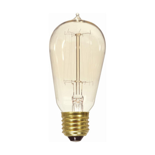 image of 40 Watt ST19 Incandescent - Clear - 3000 Average rated hours - 160 Lumens - Medium base - 120 Volt