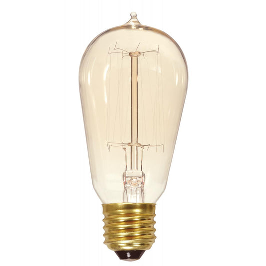image of 60 Watt ST19 Incandescent - Clear - 3000 Average rated hours - 240 Lumens - Medium base - 120 Volt