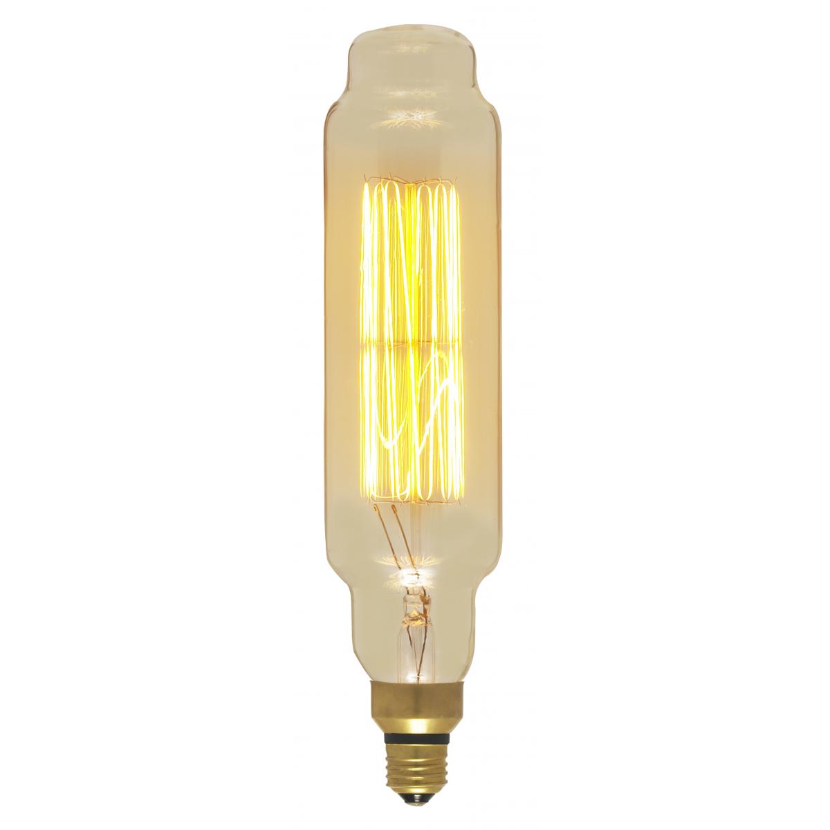 image of 60 Watt T24 Incandescent vintage style - Amber - 2000 Average rated hours - Medium Base - 120 Volt