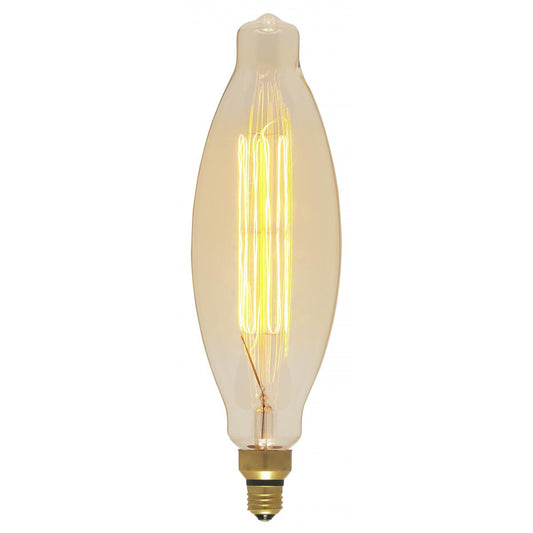 image of 100 Watt BT38 Incandescent vintage style - Amber - 2000 Average rated hours - Medium Base - 120 Volt