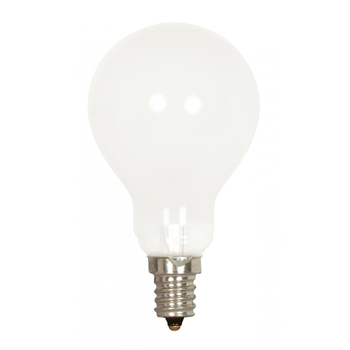 image of 40 Watt A15 Incandescent - Frost - Appliance Lamp - 1000 Average rated hours - 420 Lumens - Candelabra base - 120 Volt - 2-Card