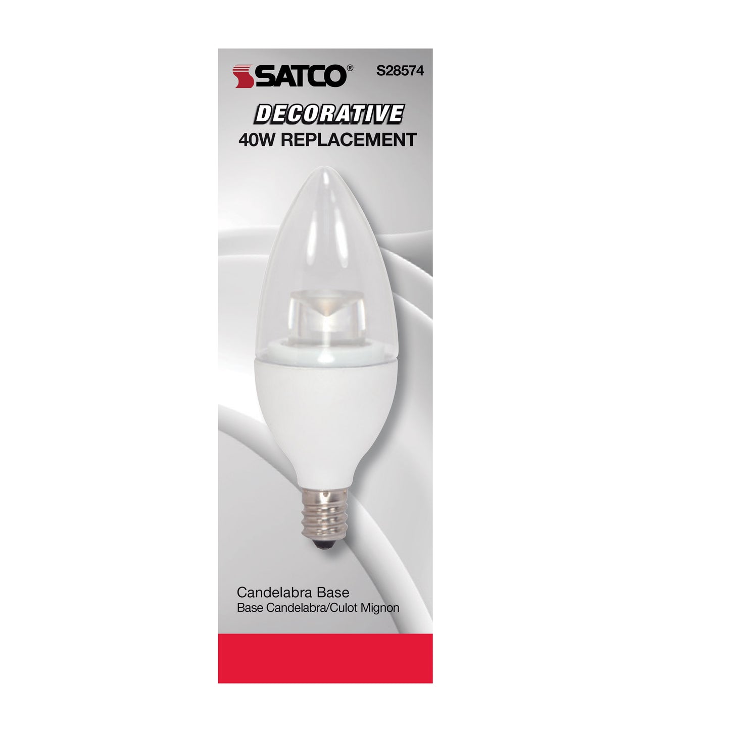 image of 3.5 Watt LED Candle - 3000K - Candelabra base - 120 Volt
