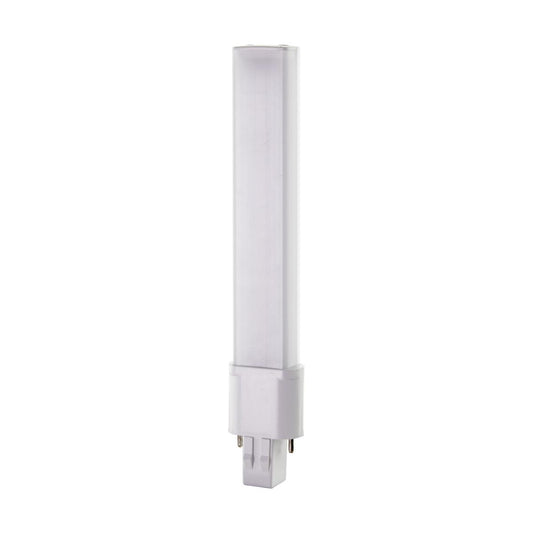 image of 6 Watt LED PL 2-PIN - 2700K - 600 Lumens - GX23 base - 50000 Average rated hours - 360 deg. Beam Angle - 120-277 Volt - Type B - Ballast Bypass