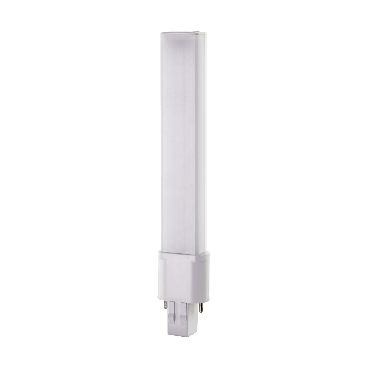 6 Watt LED PL 2-PIN - 600 Lumens - GX23 base - 50000 Average rated hours - 360 deg. Beam Angle - 120-277 Volt - Type B - Ballast Bypass