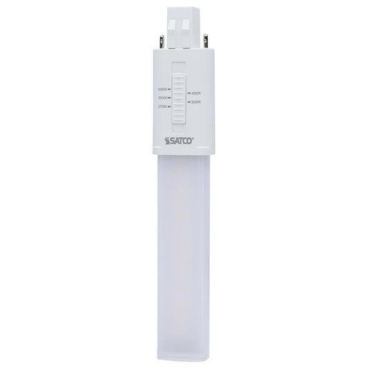 6 Watt LED PL 2-PIN - GX23 Base - 27K/30K/35K/40K/50K CCT Selectable - 120-277 Volt - Type B - Ballast Bypass