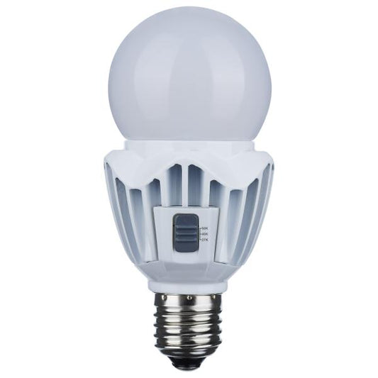 15 Watt LED A21 - High Lumen Output - 27K/40K/50K CCT Selectable - Medium Base - White Finish - 120V-277V