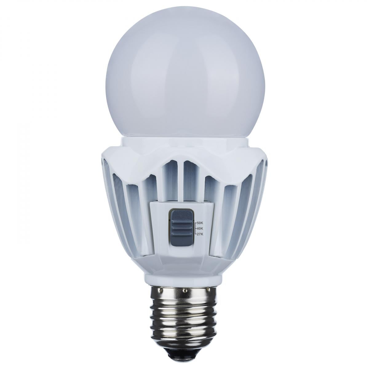 image of 20 Watt LED A21 - High Lumen Output - 27K/40K/50K CCT Selectable - Medium Base - White Finish - 120V-277V