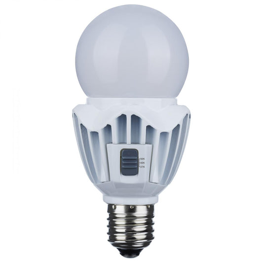 image of 20 Watt LED A21 - High Lumen Output - 27K/40K/50K CCT Selectable - Medium Base - White Finish - 120V-277V