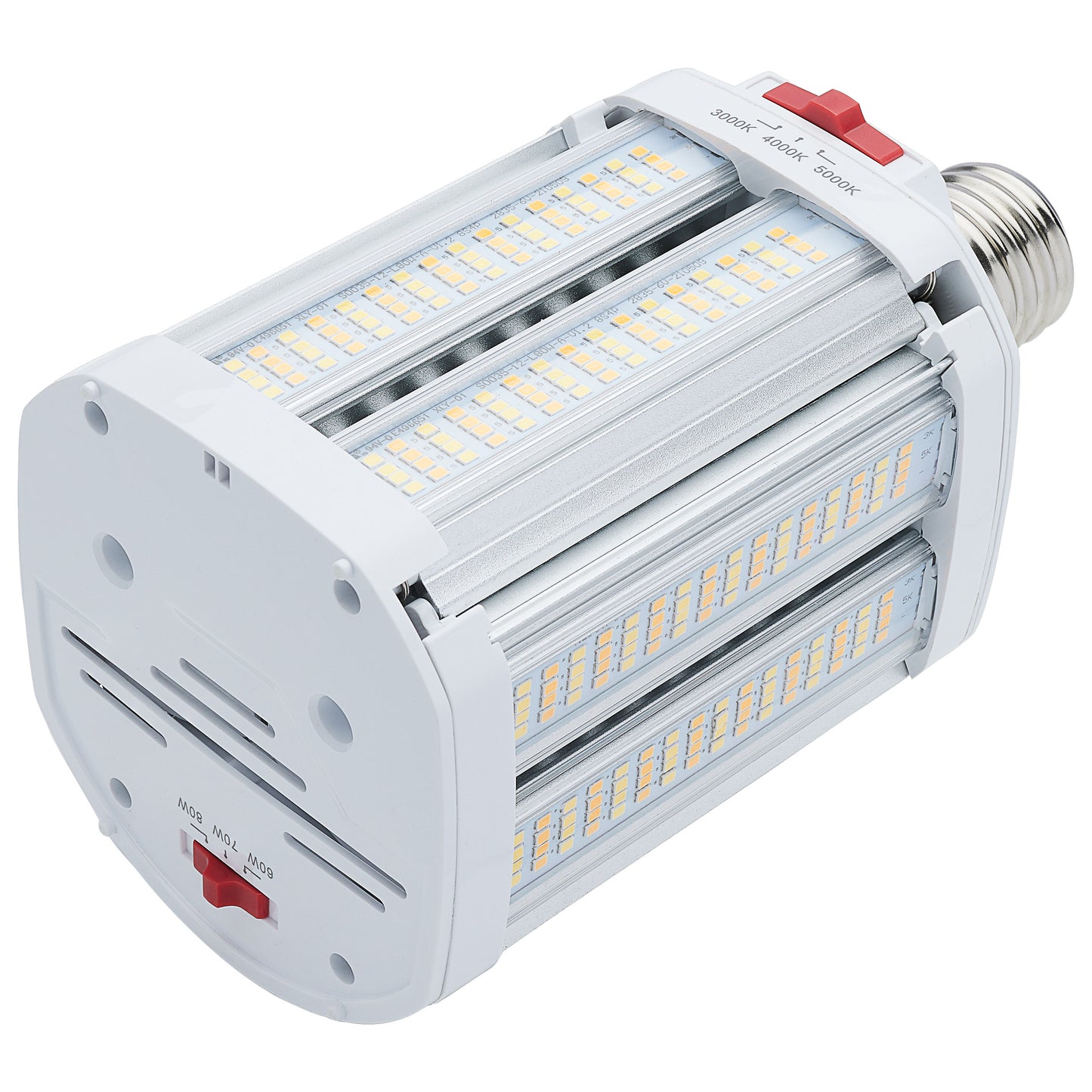 image of LED Shoe Box Lamp - 60/70/80 Wattage Selectable - 3K/4K/5K CCT Selectable - 120-277 Volt - White Finish