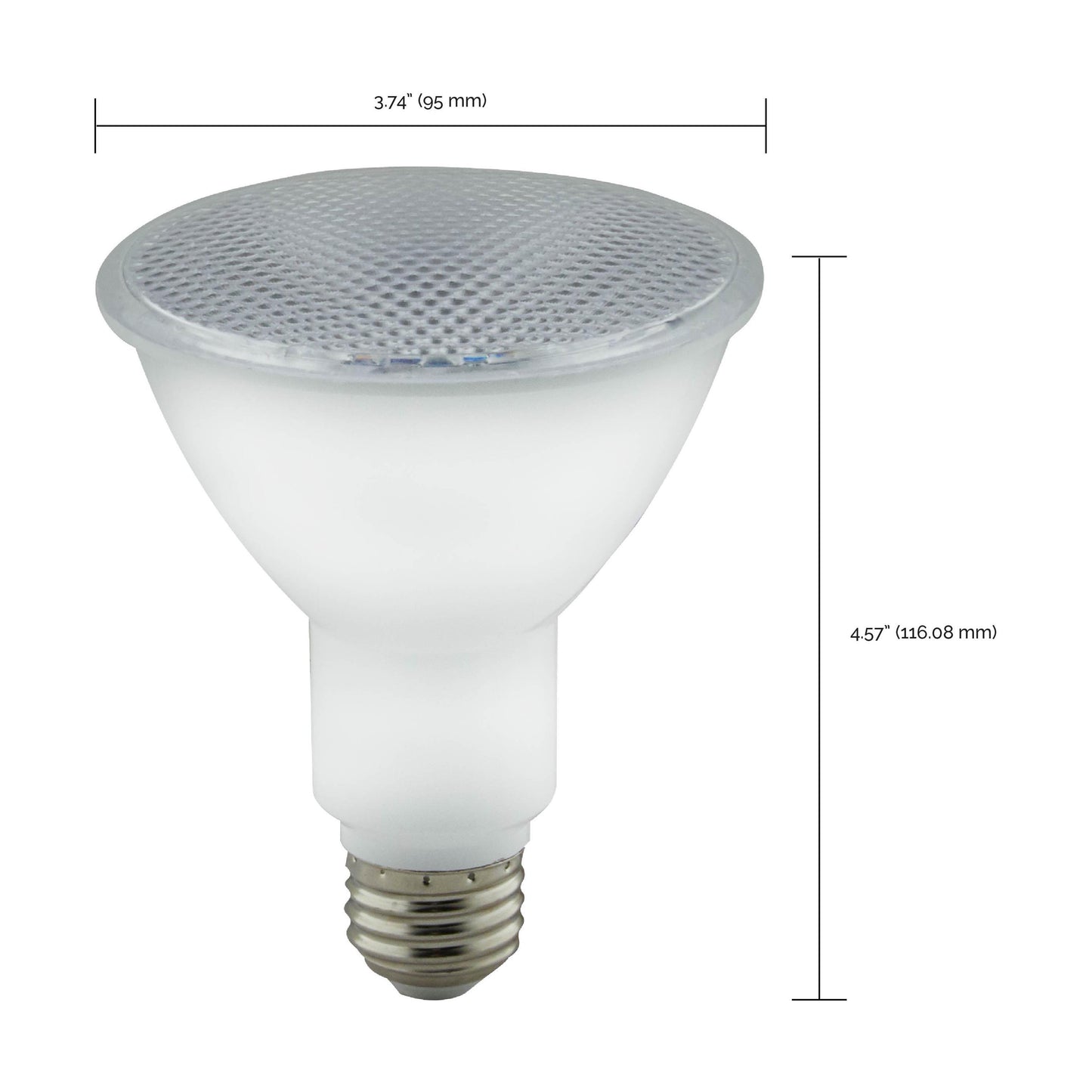 image of 8 Watt - PAR30LN LED - Amber color - 40 deg. Beam Angle - Medium base - 120 Volt - Turtle Friendly