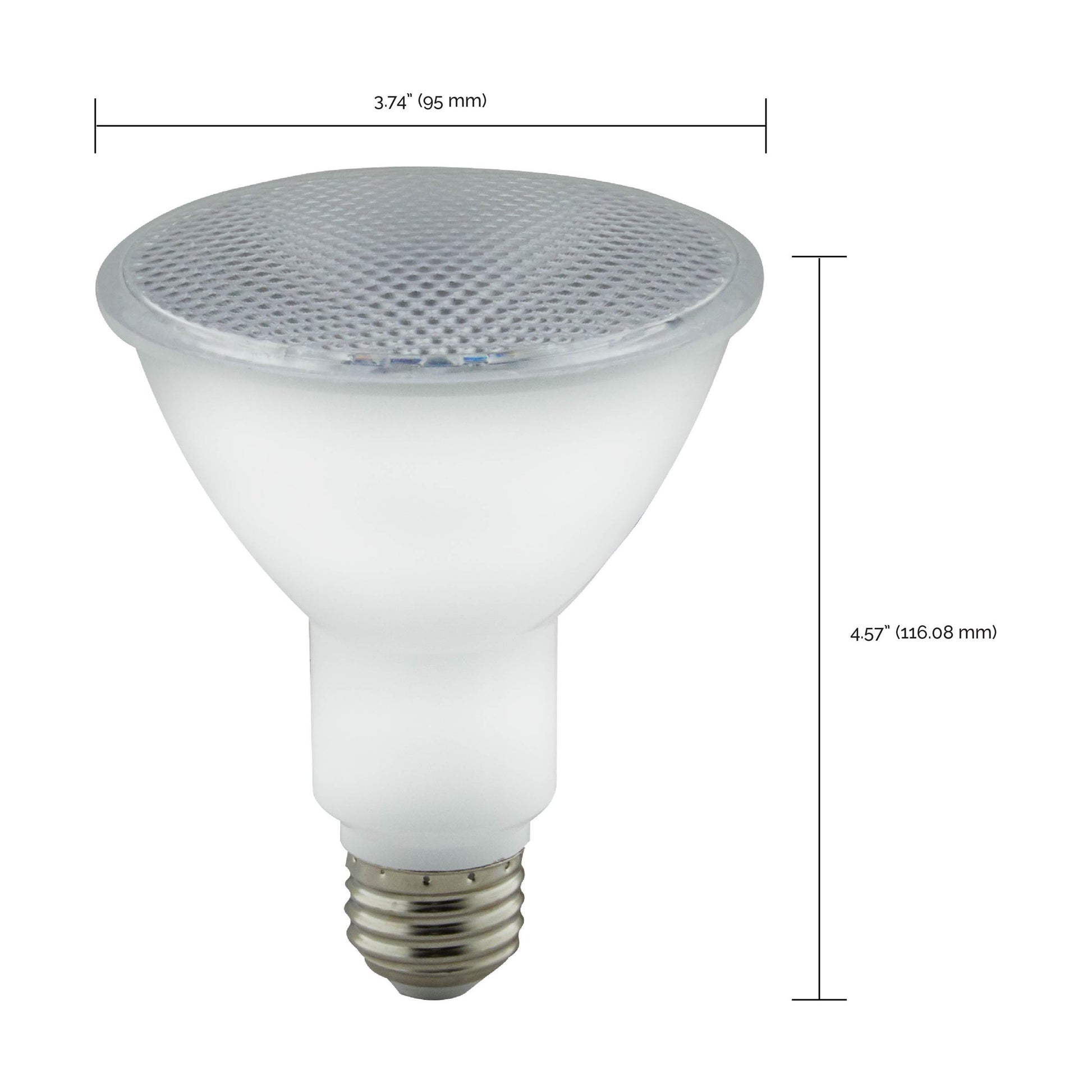 image of 8 Watt - PAR30LN LED - Amber color - 40 deg. Beam Angle - Medium base - 120 Volt - Turtle Friendly