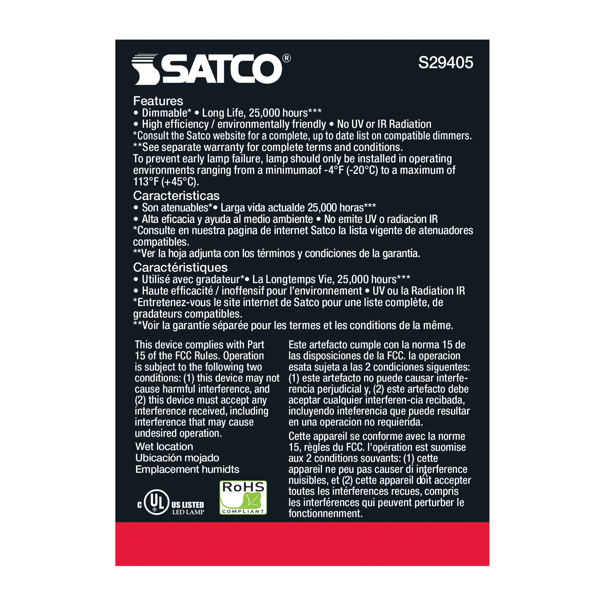 image of 6.5 Watt - PAR20 LED - 2700K - 40 deg. Beam Angle - Medium base - 120 Volt