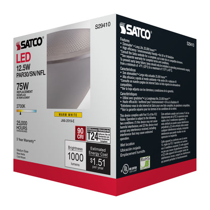 image of 12.5 Watt - PAR30SN LED - 2700K - 25 deg. Beam Angle - Medium base - 120 Volt