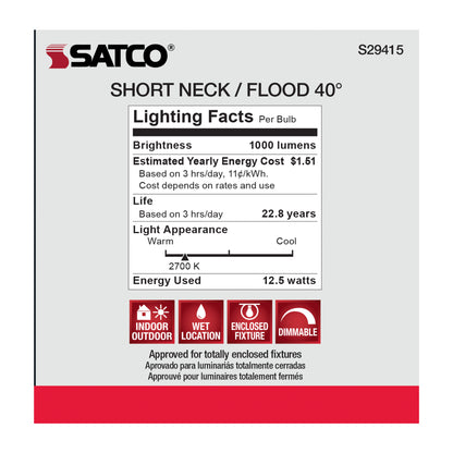 image of 12.5 Watt - PAR30SN LED - 2700K - 40 deg. Beam Angle - Medium base - 120 Volt