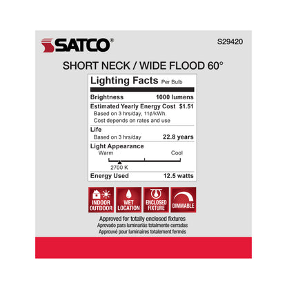 image of 12.5 Watt - PAR30SN LED - 2700K - 60 deg. Beam Angle - Medium base - 120 Volt