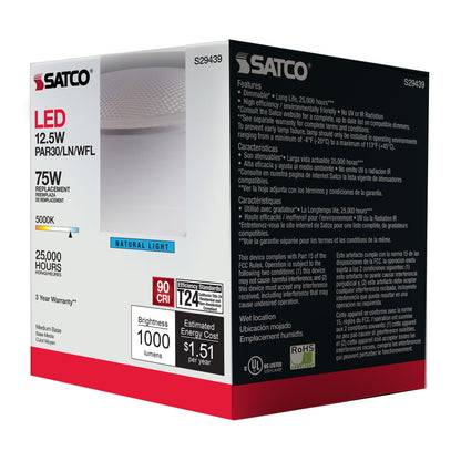 image of 12.5 Watt - PAR30LN LED - 2700K - 60 deg. Beam Angle - Medium base - 120 Volt