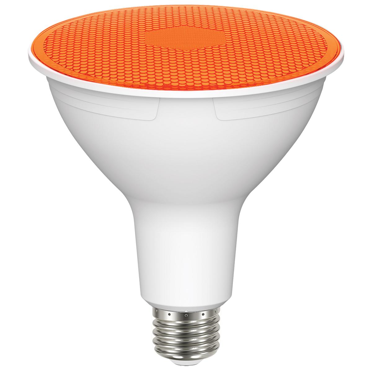 image of 11.5 Watt PAR38 LED - Amber - 90 degree Beam Angle - Medium base - 120 Volt
