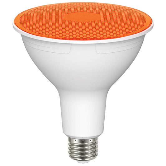 image of 11.5 Watt PAR38 LED - Amber - 90 degree Beam Angle - Medium base - 120 Volt