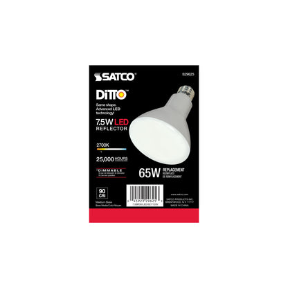 image of 7.5 Watt - BR30 LED - 2700K - Medium base - 120 Volt