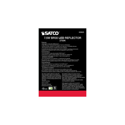 image of 7.5 Watt - BR30 LED - 2700K - Medium base - 120 Volt