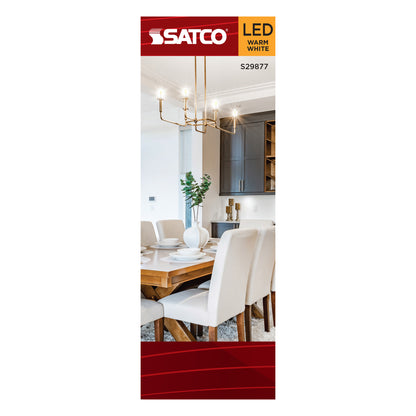 image of 4.5 Watt B11 LED - Clear - Candelabra base - 2700K - 350 Lumens - 120 Volt