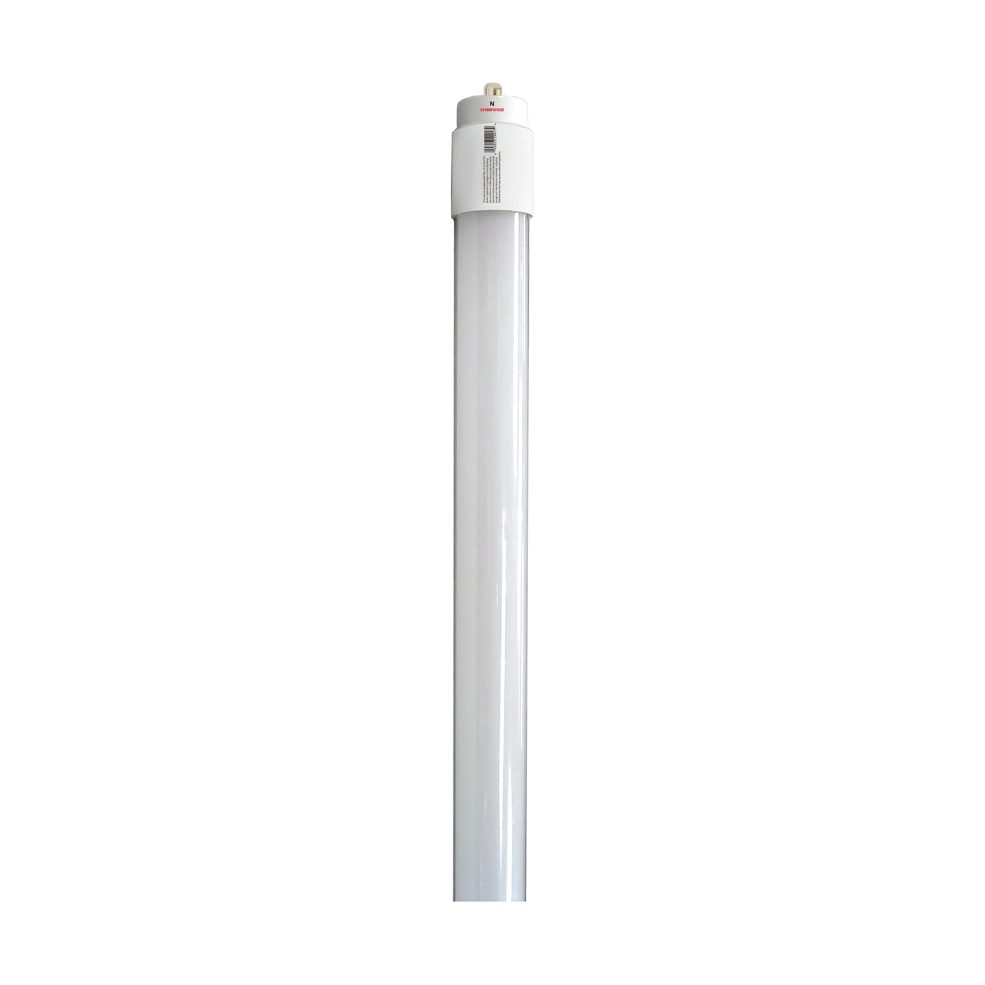 image of 40 Watt - 8 Foot - T8 LED - Single pin base - 3500K - 50000 Average rated hours - 5300 Lumens - Type B - Ballast Bypass - Double Ended Wiring - DLC 5.1