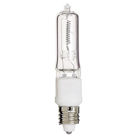 500 Watt - Halogen - T4 - Clear - 2000 Average rated hours - 8500 Lumens - Mini Candelabra base - 120 Volt