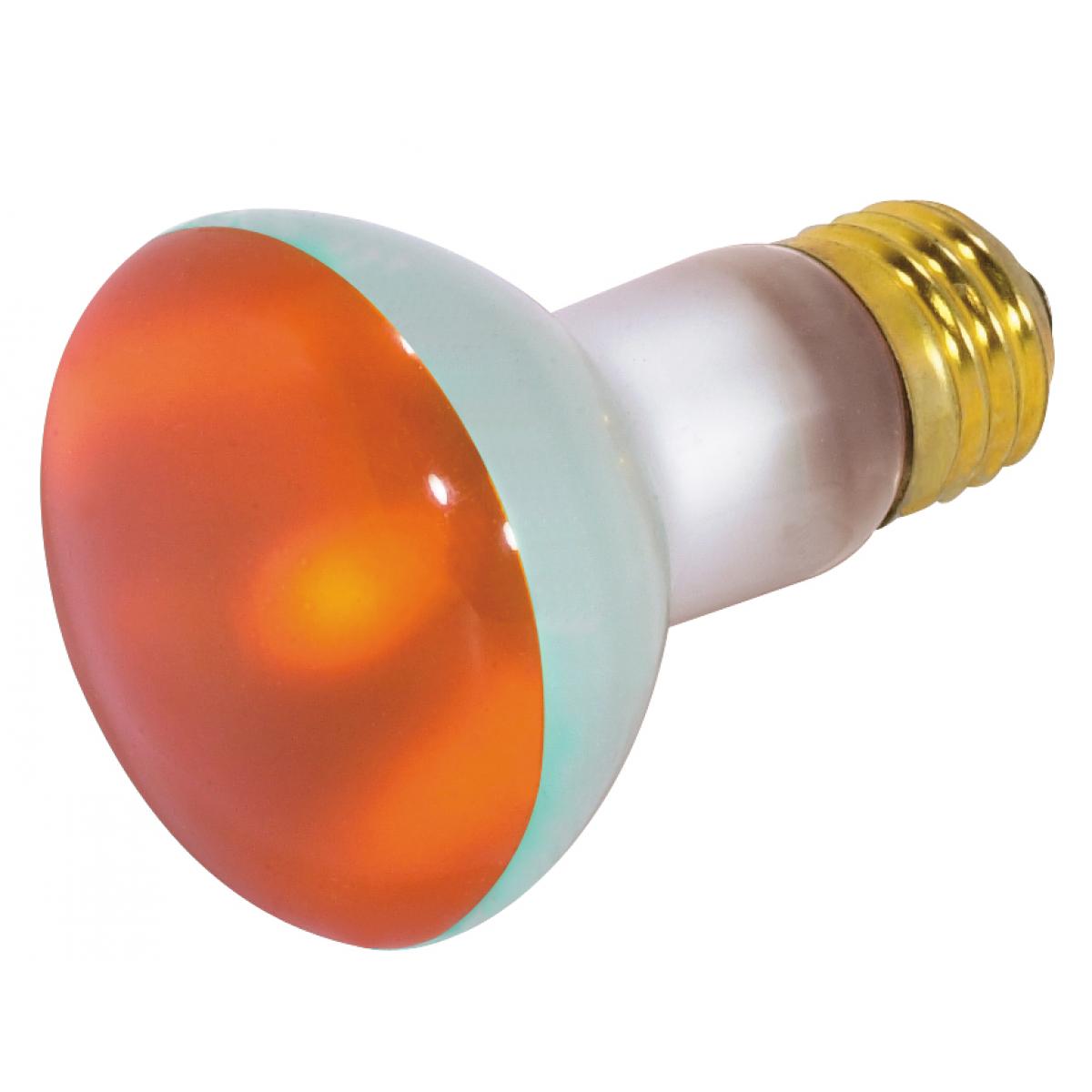 image of 50 Watt R20 Incandescent - Amber - 2000 Average rated hours - Medium base - 130 Volt