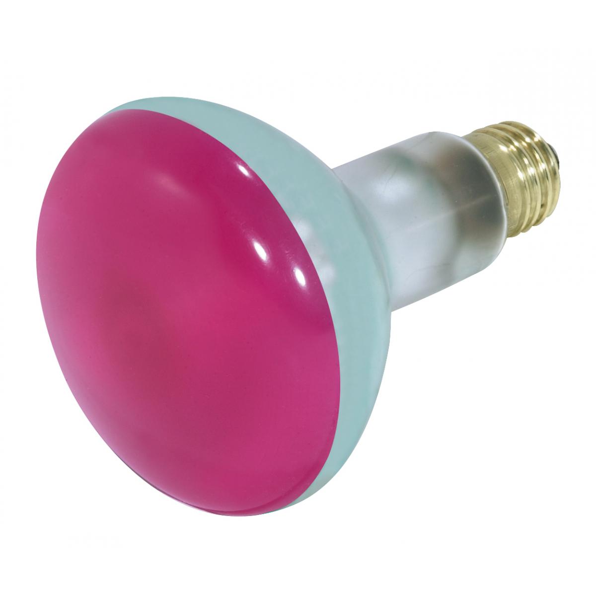image of 75 Watt BR30 Incandescent - Pink - 2000 Average rated hours - Medium base - 130 Volt