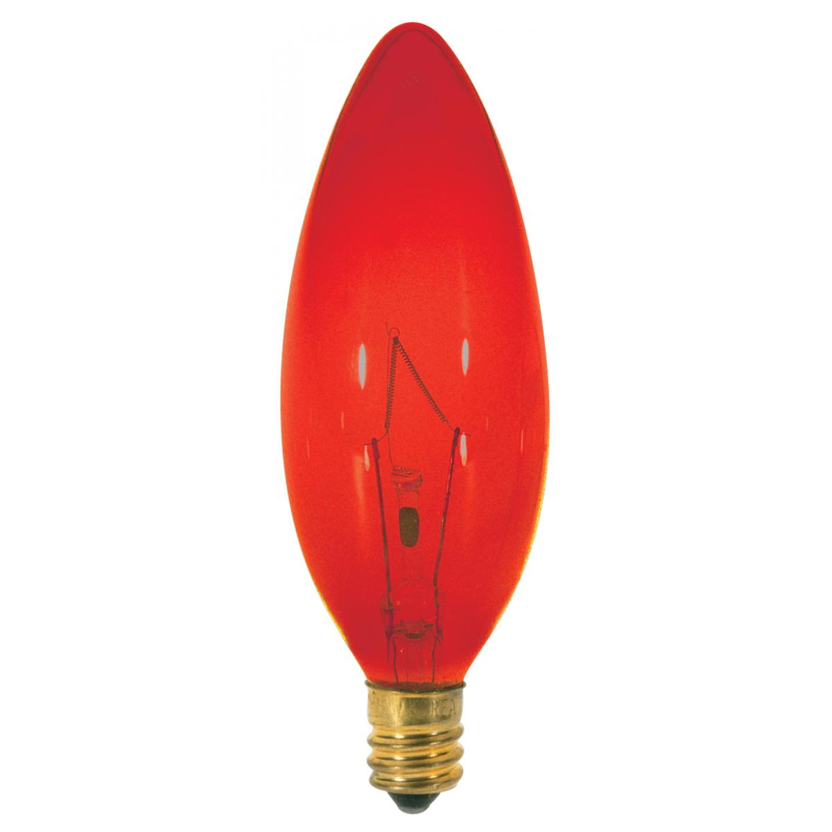25 Watt BA9 1/2 Incandescent - Transparent  - 1500 Average rated hours - Candelabra base - 120 Volt