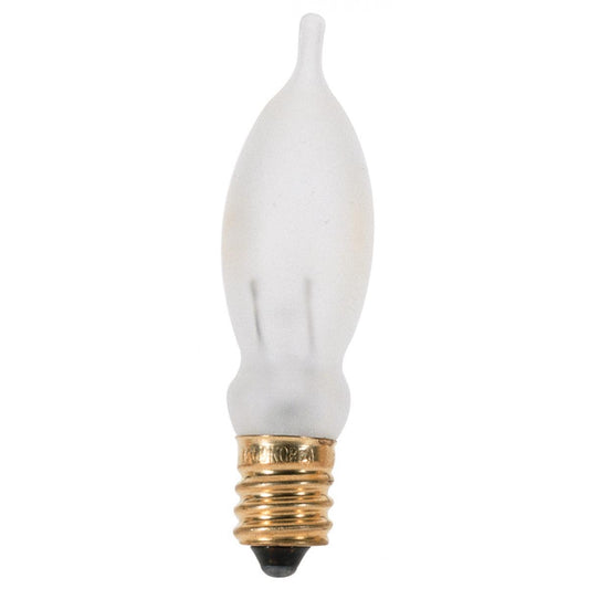 7.5 Watt CA5 Incandescent - Frost - 1500 Average rated hours - 35 Lumens - Candelabra base - 120 Volt
