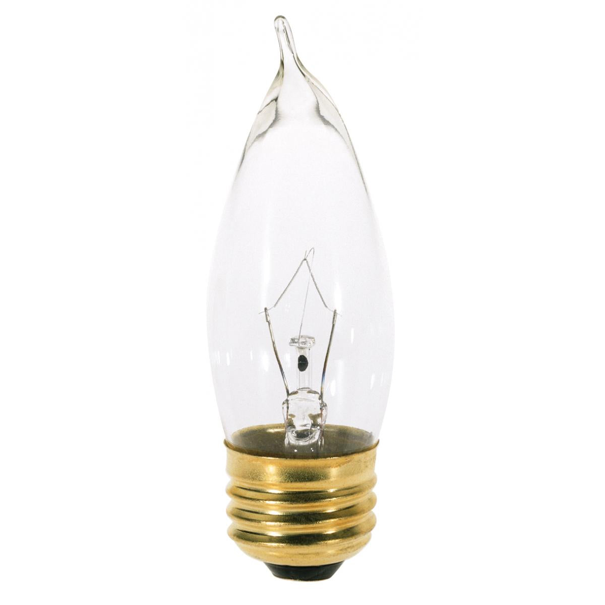 image of 25 Watt CA10 Incandescent - Clear - 1500 Average rated hours - 210 Lumens - Medium base - 120 Volt