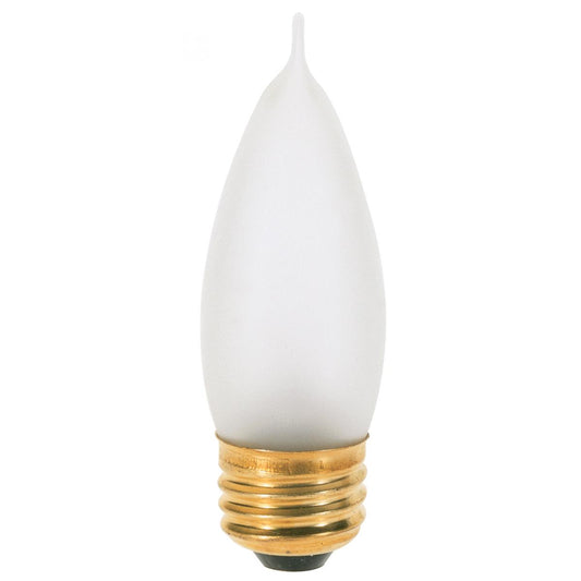 image of 25 Watt CA10 Incandescent - Frost - 1500 Average rated hours - 200 Lumens - Medium base - 120 Volt