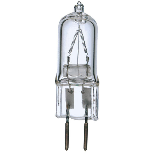 image of 100 Watt - Halogen - T4 - Clear - 2000 Average rated hours - 1700 Lumens - Bi Pin GY6.35 base - 120 Volt - Card