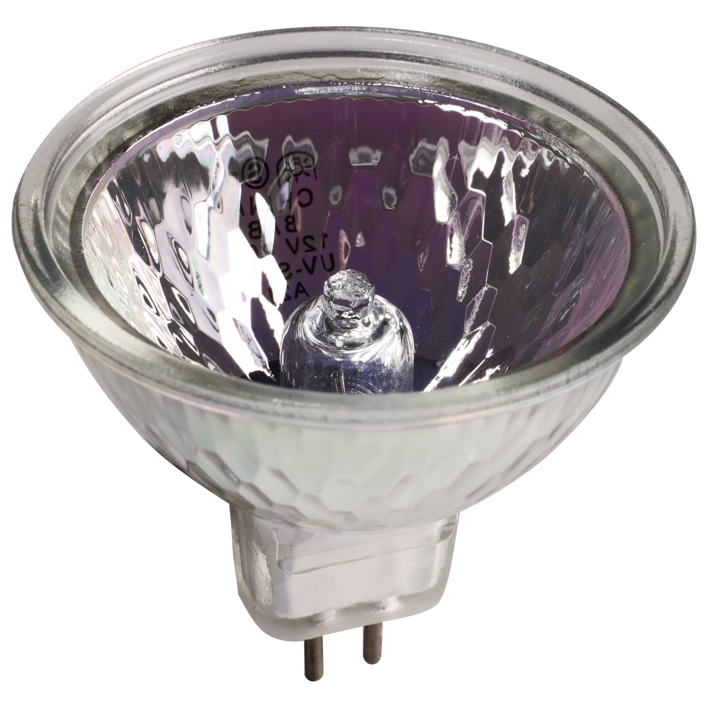 image of 20 Watt - Halogen - MR16 - BAB - 2000 Average rated hours - Miniature 2 Pin Round base - 12 Volt - Carded