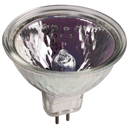 image of 20 Watt - Halogen - MR16 - BAB - 2000 Average rated hours - Miniature 2 Pin Round base - 12 Volt - Carded