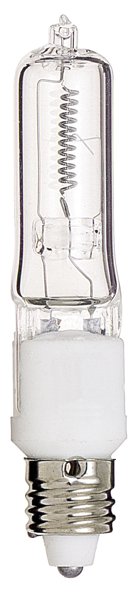 image of 100 Watt - Halogen - T4 - Clear - 2000 Average rated hours - 1700 Lumens - Mini Candelabra base - 120 Volt - Carded