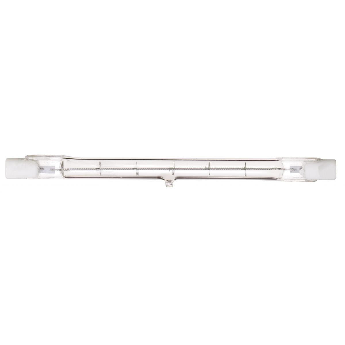 image of 150 Watt - Halogen - T3 - Clear - 1500 Average rated hours - 2400 Lumens - Double Ended base - 118mm - 120 Volt - Carded