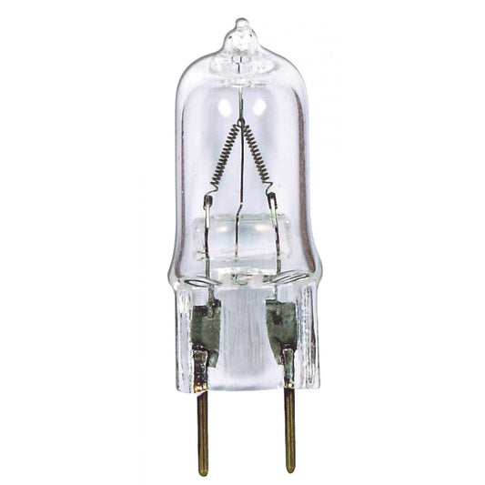 image of 35 Watt - Halogen - T4 - Clear - 2000 Average rated hours - 380 Lumens - Bi Pin G8 base - 120 Volt - Carded