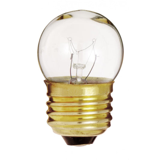 7.5 Watt S11 Incandescent - Clear - 2500 Average rated hours - 40 Lumens - Medium base - 120 Volt