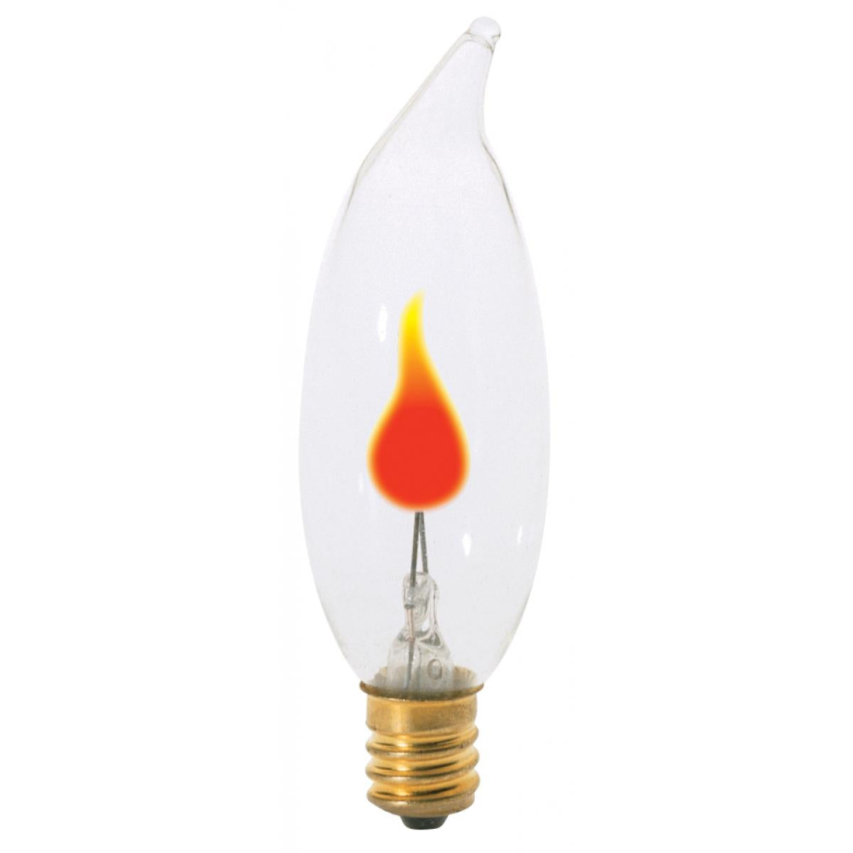 image of 3 Watt CA8 Incandescent - Clear - 1000 Average rated hours - Candelabra base - 120 Volt