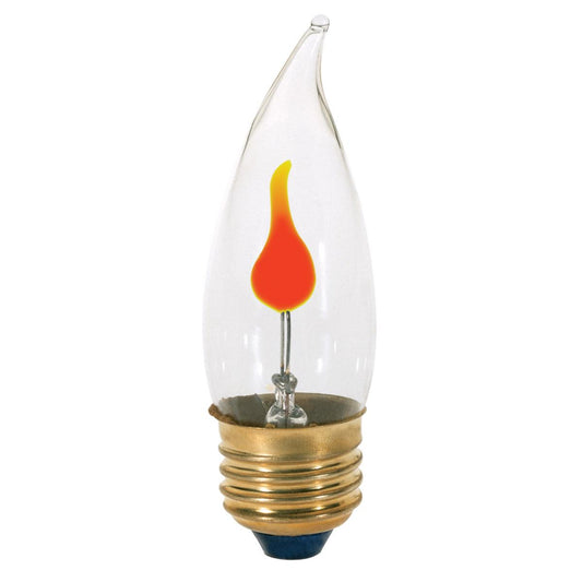 image of 3 Watt CA10 Incandescent - Clear - 1000 Average rated hours - Medium base - 120 Volt
