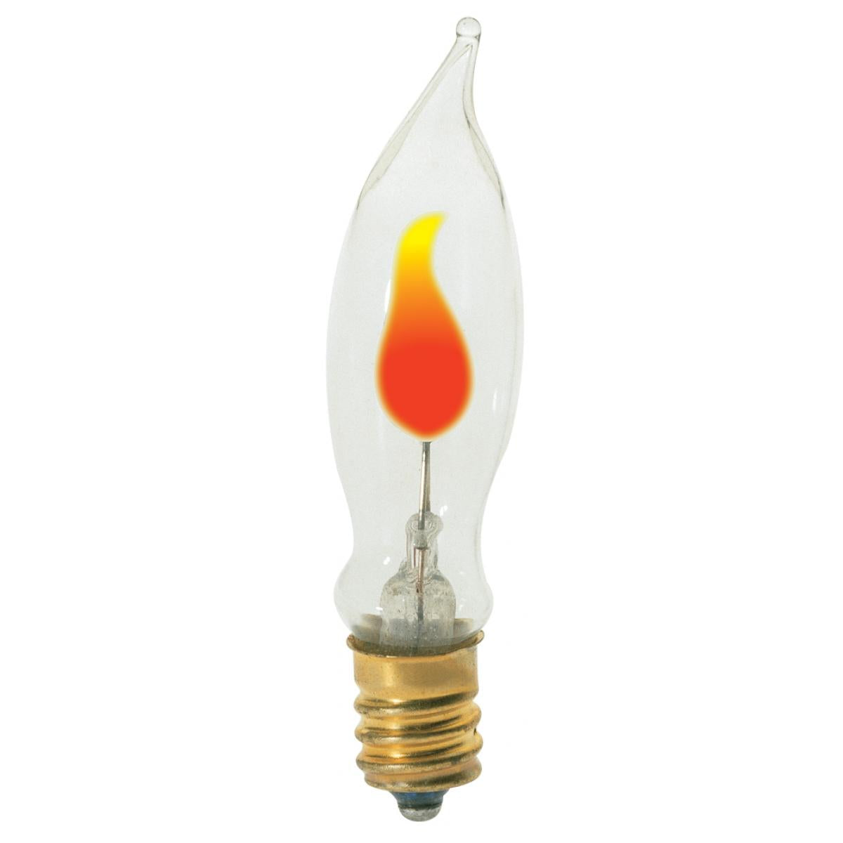 image of 3 Watt CA5 1/2 Incandescent - Clear - 1000 Average rated hours - Candelabra base - 120 Volt