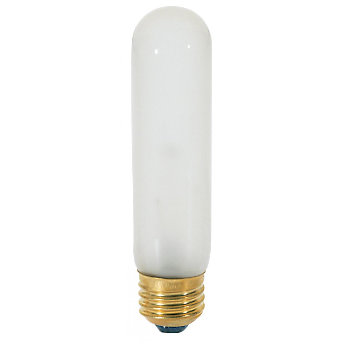 image of 25 Watt T10 Incandescent - Frost - 2000 Average rated hours - 200 Lumens - Medium base - 120 Volt - Carded
