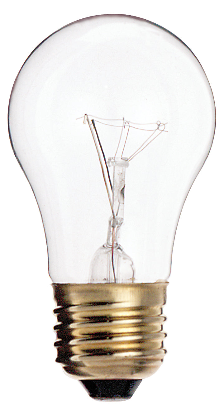 image of 40 Watt A15 Incandescent - Clear - Appliance Lamp - 2500 Average rated hours - 300/225 Lumens - Medium base - 130/120 Volt - Carded