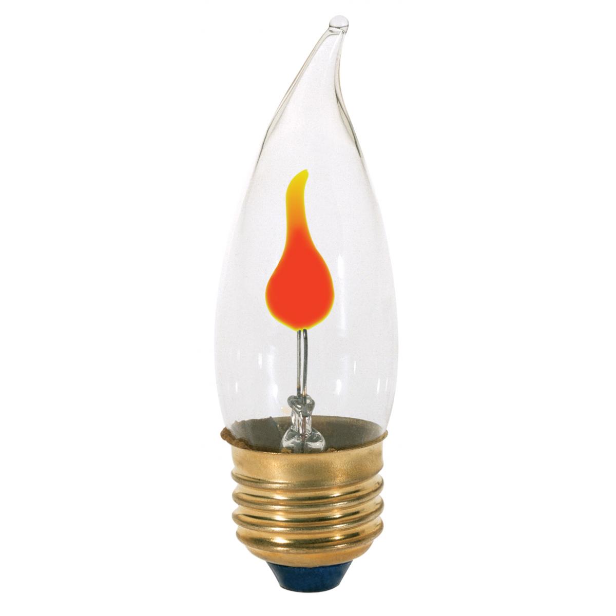 image of 3 Watt CA10 Incandescent - Clear - 1000 Average rated hours - Medium base - 120 Volt - Carded