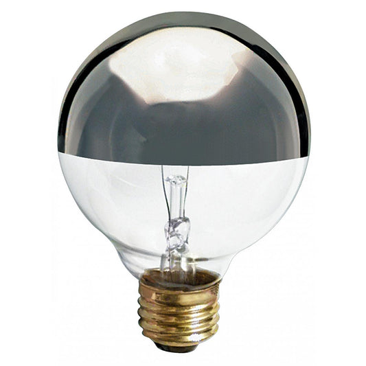 image of 40 Watt G25 Incandescent - Silver Crown - 1500 Average rated hours - 280 Lumens - Medium base - 120 Volt