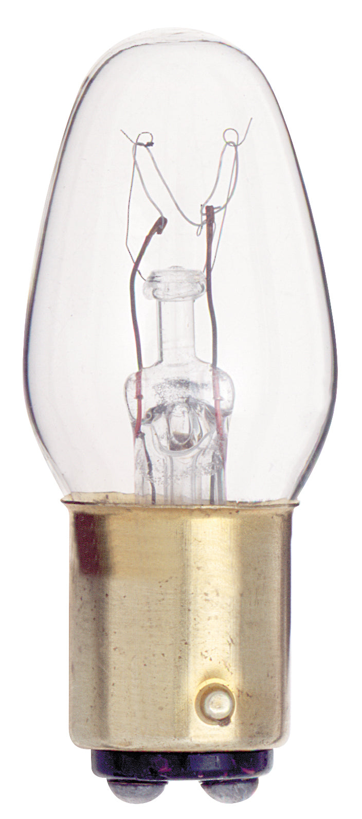 image of 10 Watt C7 Incandescent - Clear - 2500 Average rated hours - 60 Lumens - DC Bay base - 130 Volt