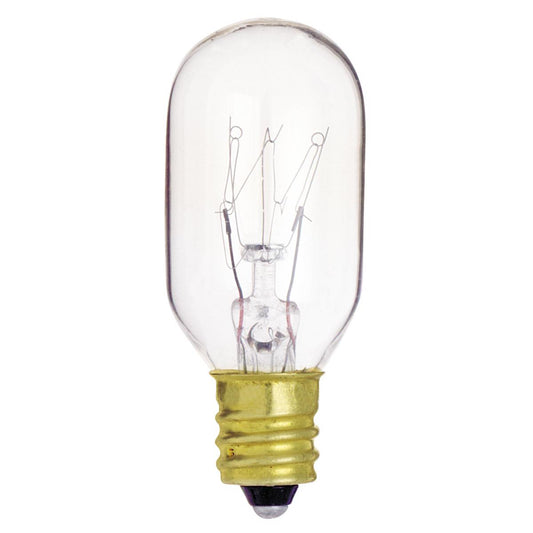 image of 15 Watt T7 Incandescent - Clear - 2500 Average rated hours - 95 Lumens - Candelabra base - 130 Volt