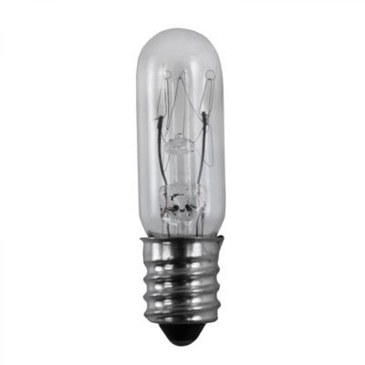 image of 15 Watt T4 1/2 Incandescent - Clear - 1000 Average rated hours - 90 Lumens - Candelabra base - 130 Volt